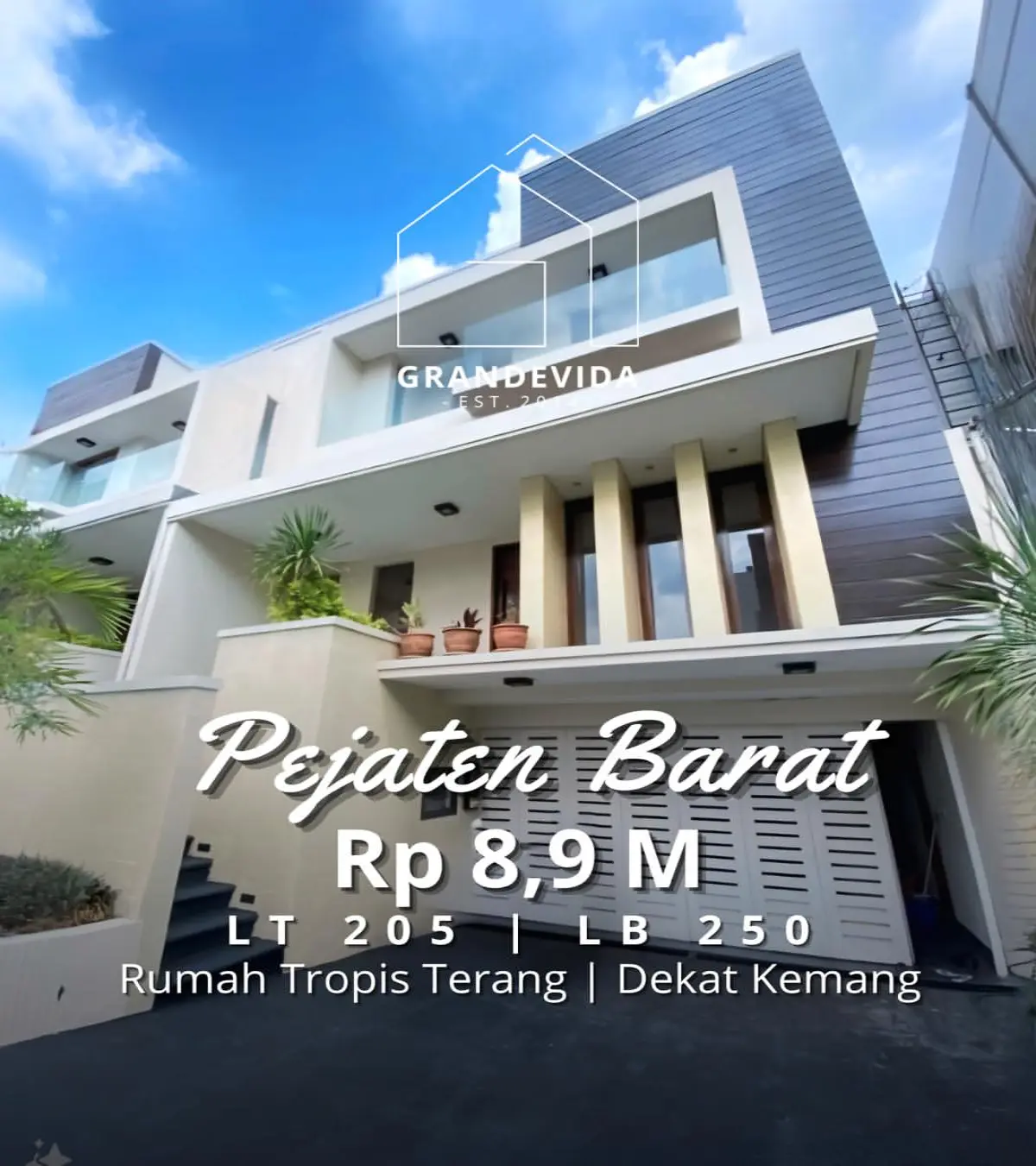 Rumah Dijual di Pejaten Rumah Tropis Terang