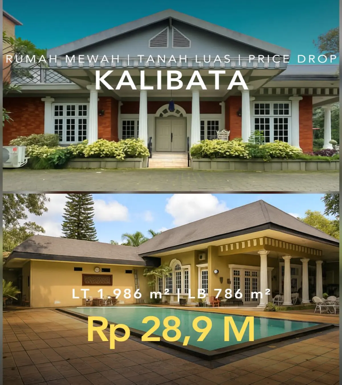 Rumah Dijual di Kalibata Utara Halaman Luas