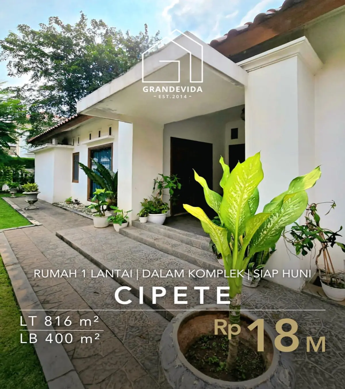Rumah Dijual Murah Cipete Jakarta Selatan 1 Lantai Terawat