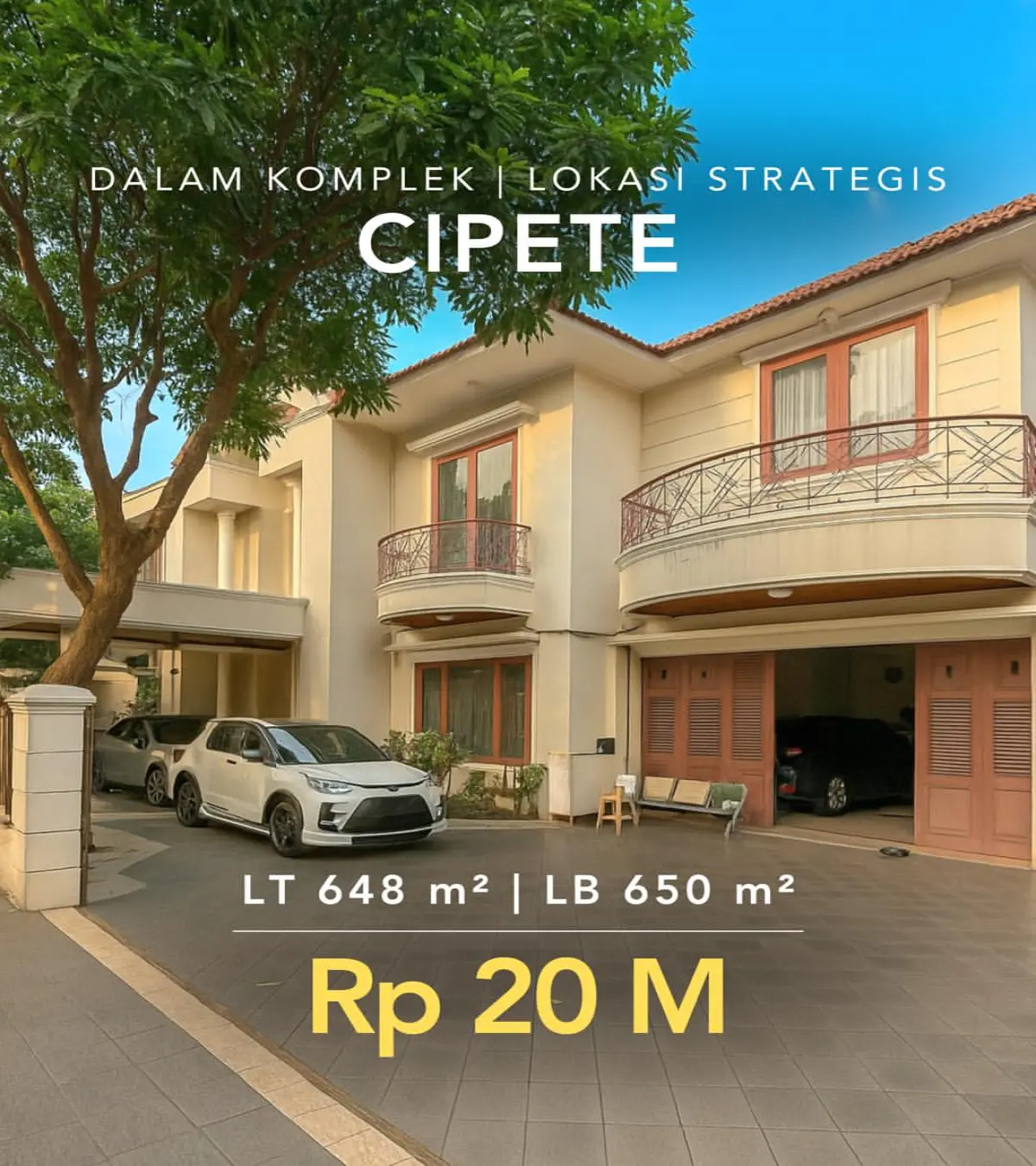 Rumah Dijual Murah Cipete Dekat MRT dan Turun Harga