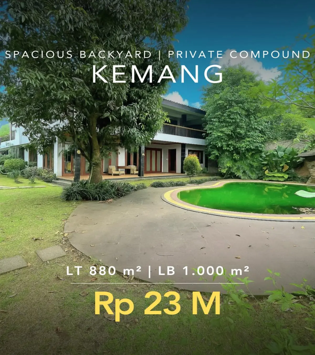 Rumah Benda Atas Kemang Jakarta Selatan Dijual