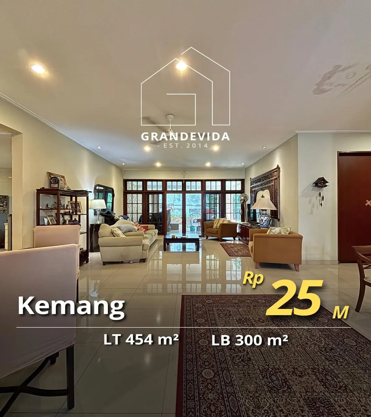 Rumah Mewah Dijual di Kemang Siap Huni