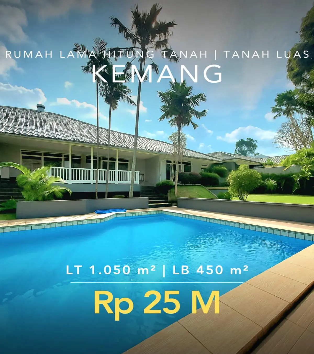 Rumah di Kemang Dijual Cepat Hitung Tanah