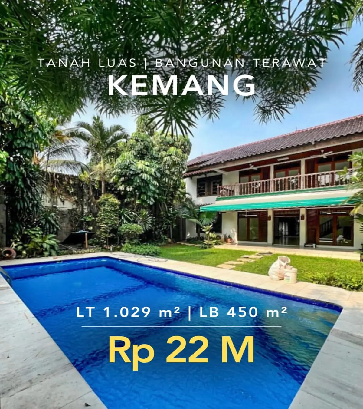 Rumah di Bungur Kemang Dijual