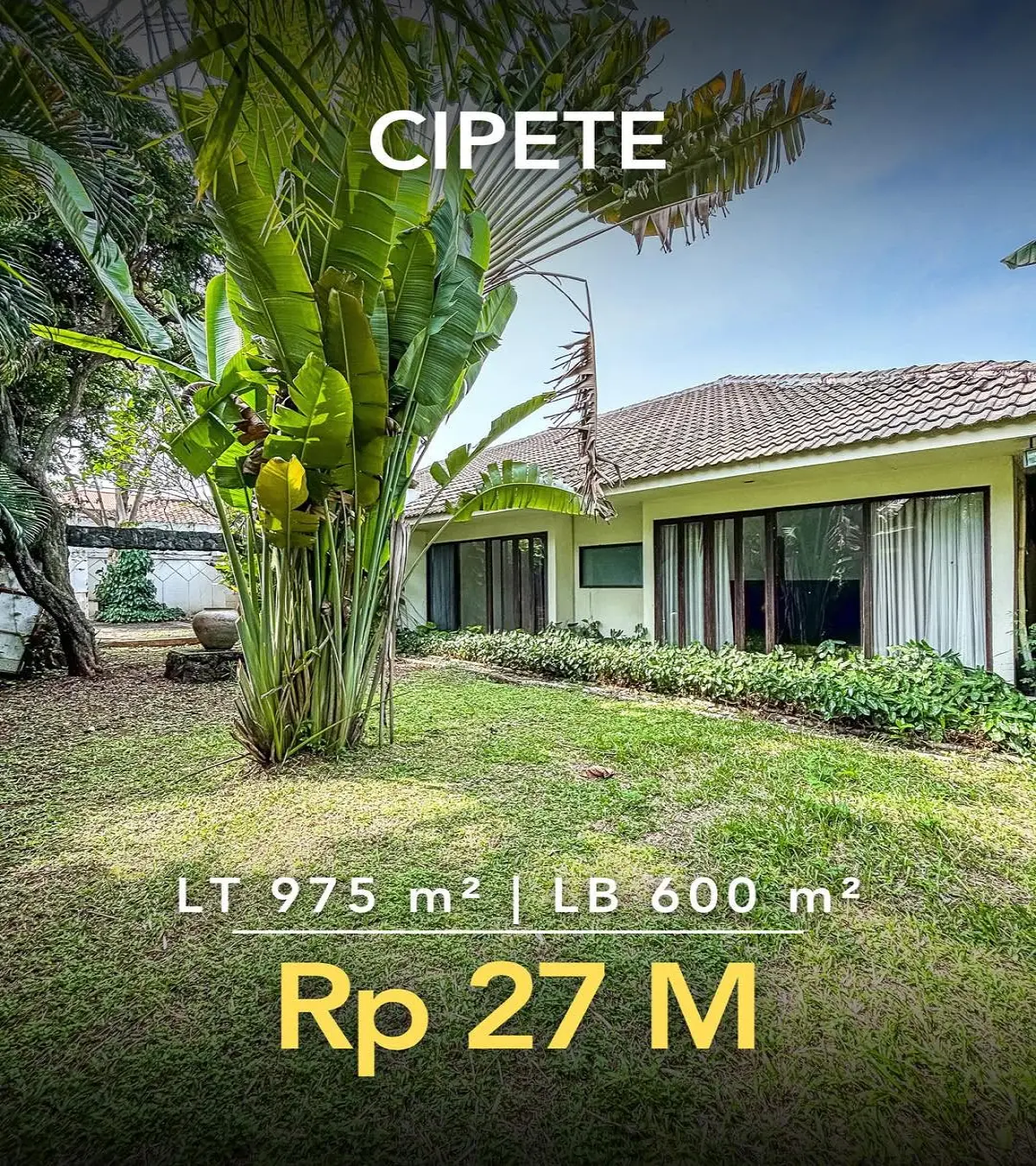 Rumah Dijual di Cipete Jakarta Selatan Tanah Luas