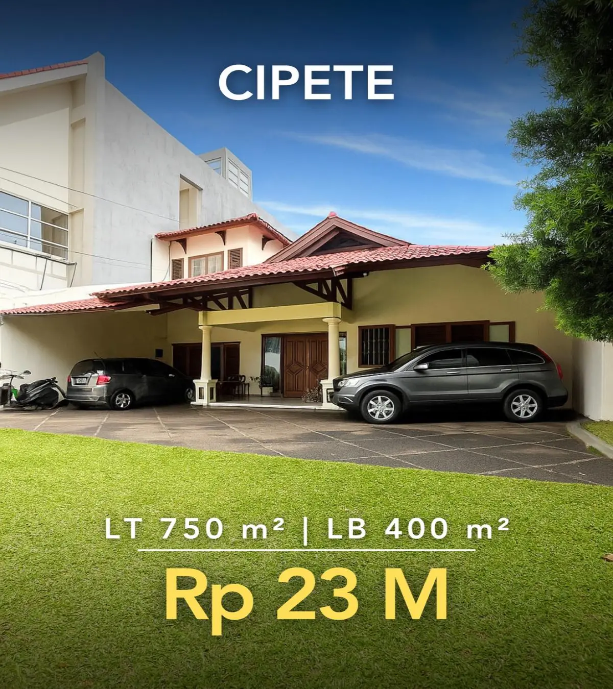 Rumah Dijual Cilandak Jakarta Selatan Halaman Luas