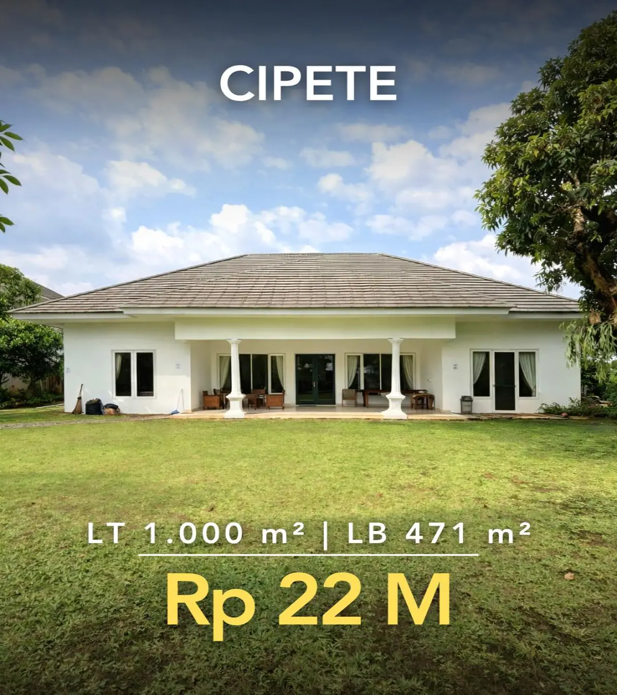 Rumah Dijual Cipete Jakarta Selatan Bangunan Satu Lantai Terawat